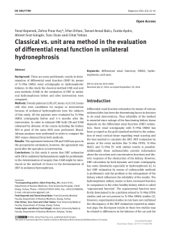 Classical vs. unit area method in the evaluation of differential renal