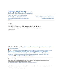 SLIDES: Water Management in Spain