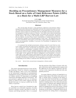 Deciding on Precautionary Management Measures for a Stock and