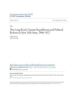 The Long Road: Upstate Republicans and Political Reform in New
