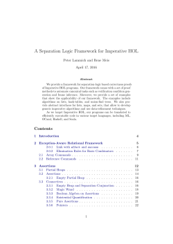 A Separation Logic Framework for Imperative HOL
