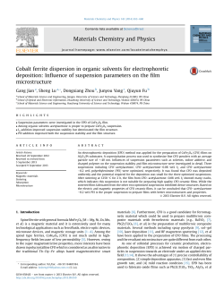 Cobalt ferrite dispersion in organic solvents for electrophoretic