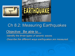 Ch 8.2: Measuring Earthquakes