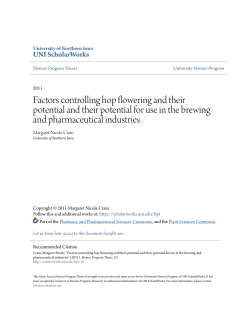 Factors controlling hop flowering and their potential and their