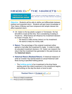 Objective: Students will be able to define and differentiate between