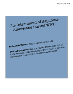 The Internment of Japanese Americans During WWII