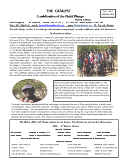 February 2015 - The Haiti Plunge