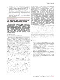 Lack of mutations of the human telomerase RNA gene (hTERC) in