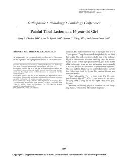 Painful Tibial Lesion in a 16-year-old Girl