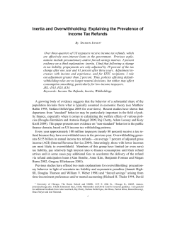 Inertia and Overwithholding: Explaining the Prevalence of Income