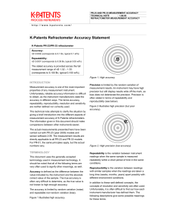 TCN 1.00.06: K-Patents Refractometer Accuracy Statement