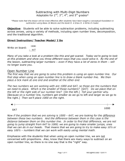 Subtracting Whole Numbers &mdash; Multiple Methods