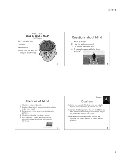 Dualism and behaviorism