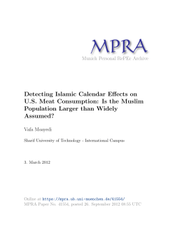 Detecting Islamic Calendar Effects on U.S. Meat Consumption: Is the
