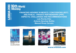 FINANCING HIGHWAY IN MEXICO: CONCESSIONS (BOT) AND