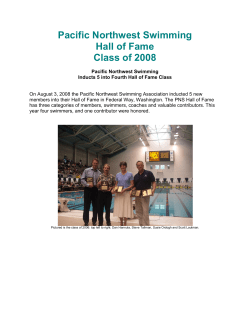 Pacific Northwest Swimming Hall of Fame Class of 2008