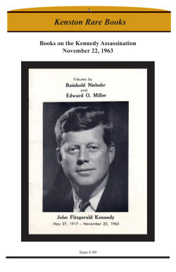 Books on the Kennedy Assassination November 22, 1963