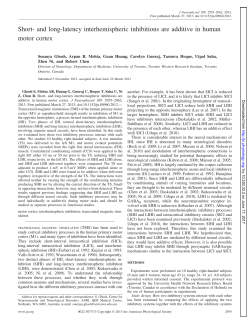 Short- and long-latency interhemispheric inhibitions are additive in