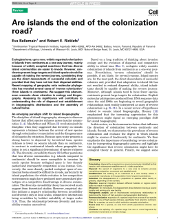 Are islands the end of the colonization road?