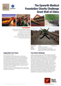 The Epworth Medical Foundation Charity Challenge Great Wall of