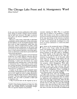 The Chicago Lake Front and A. Montgomery Ward