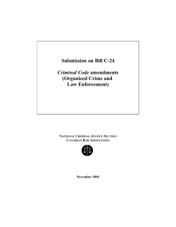 Bill C-24, Criminal Code Amendments