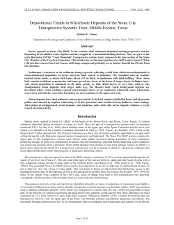 Depositional Trends in Siliciclastic Deposits of the Stone City