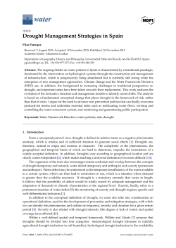Drought Management Strategies in Spain