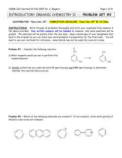 introductory organic chemistry ii --- problem set #2