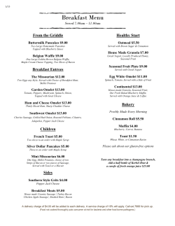 Breakfast Menu - Big Cedar Lodge
