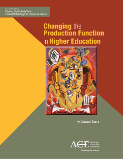 Changing the Production Function in Higher Education