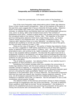 Rethinking Retrospection: Temporality and Criminality in Christie`s