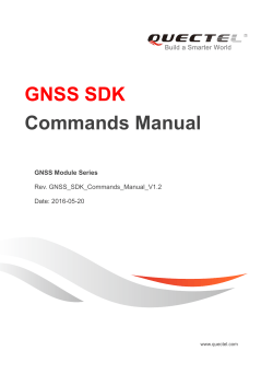 GNSS SDK Commands Manual