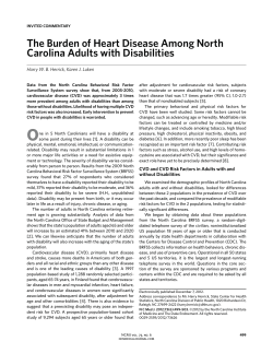The Burden of Heart Disease Among North Carolina Adults with