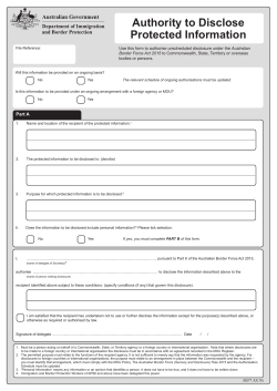 B277 - Department of Immigration and Border Protection