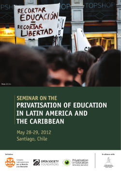 SemInar on the PrIvatISatIon of educatIon In LatIn amerIca and the