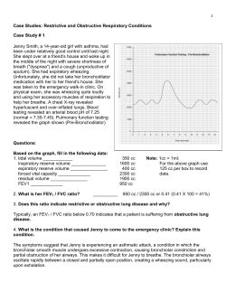 Case Studies: Restrictive and Obstructive Respiratory Conditions