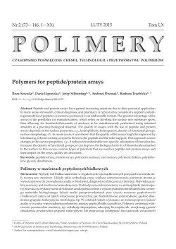 Polymers for peptide/protein arrays