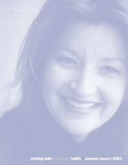 2003 Annual Report - Portage Path Behavioral Health