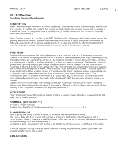 Product Data klean athlete&reg;