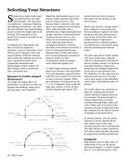 High Tunnels - Select Your Structure