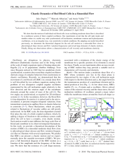 Chaotic Dynamics of Red Blood Cells in a Sinusoidal Flow
