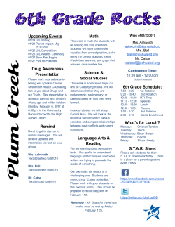 Upcoming Events Drug Awareness Presentation