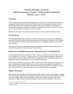 Administrative Guidelines Effective July 1, 20151 Purpose