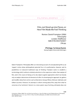 Film, not Sliced up into Pieces, or: How Film Made - Film