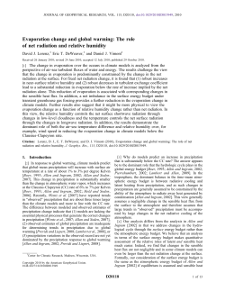 Evaporation change and global warming: The role of net radiation