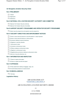 AIR NAVIGATION ACT (CHAPTER 6, SECTION 3) AIR NAVIGATION