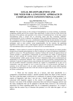 legal reasonableness and the need for a linguistic approach in