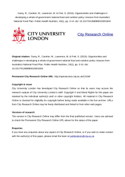 - City Research Online
