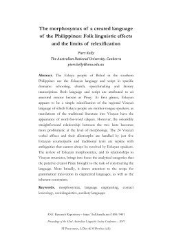 The morphosyntax of a created language